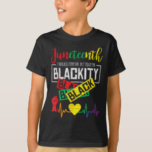Juneteenth Blackity Heartbeat Freedom African June T-Shirt