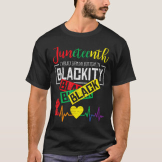 Juneteenth Blackity Heartbeat Freedom African June T-Shirt
