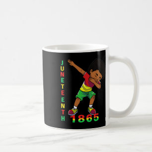 Juneteenth Boys Kids 1865 Dabbing Black African Am Coffee Mug