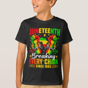 Juneteenth breaking every chain since 1865 black T-Shirt