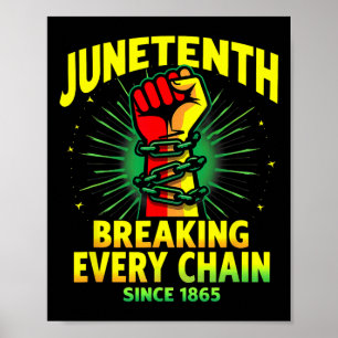 Juneteenth Breaking Every Chain Since 1865 Freeish Poster