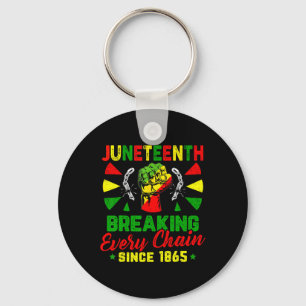 Juneteenth Breaking Every Chain Since 1865 Men Wom Keychain
