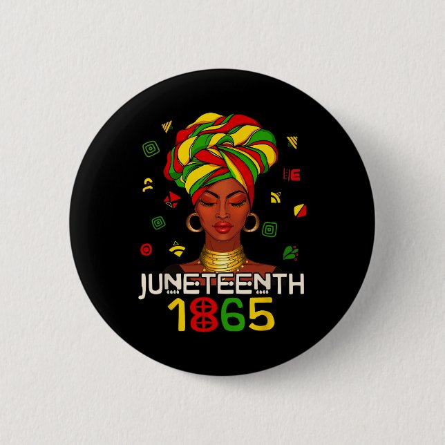 Juneteenth Celebrate African American Freedom Day  2 Inch Round Button (Front)