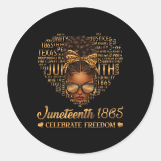 Juneteenth Celebrate Freedom June 19  Classic Round Sticker