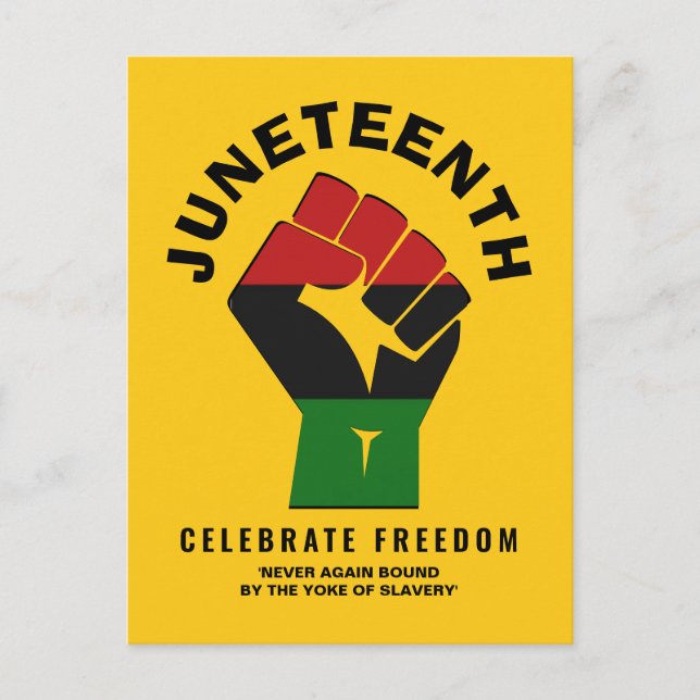 JUNETEENTH Celebrate Freedom Postcard (Front)