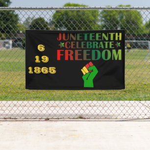 Juneteenth Celebrate Freedom Solidarity 1865 Banner