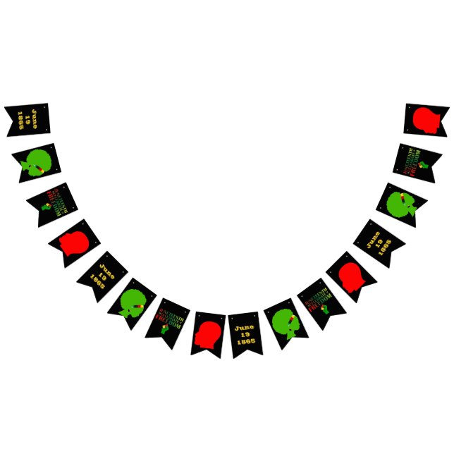 Juneteenth Celebrate Freedom Solidarity 1865 Bunting Flags (All)