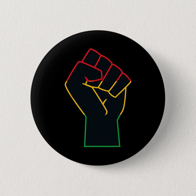 Juneteenth Celebrates Black African American Freed 2 Inch Round Button (Front)