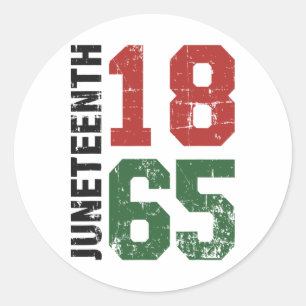 Juneteenth Celebrating 1865 Black American History Classic Round Sticker