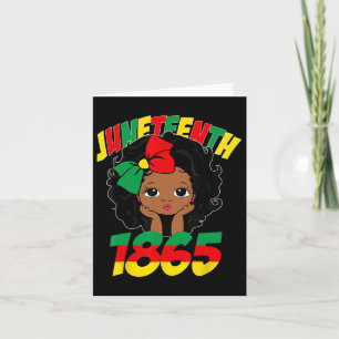 Juneteenth Celebrating 1865 Cute Black Girls Kids Card