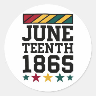 Juneteenth Celebrating Black Freedom 1865 African  Classic Round Sticker