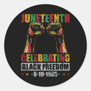 Juneteenth Celebrating Black Freedom 1865 African  Classic Round Sticker