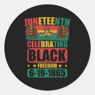 Juneteenth Celebrating Black Freedom 1865 African Classic Round Sticker