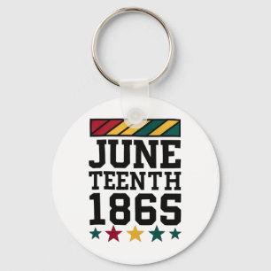 Juneteenth Celebrating Black Freedom 1865 African Keychain