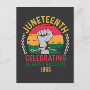 Juneteenth Celebrating Black Freedom 1865 Holiday Postcard