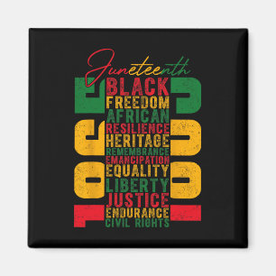 Juneteenth Celebrating Black Freedom 1865 Independ Magnet