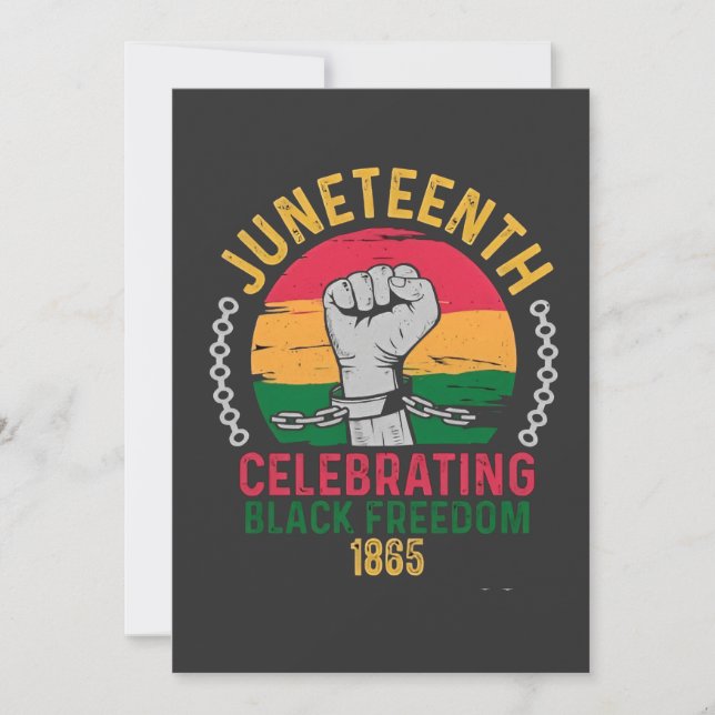 Juneteenth Celebrating Black Freedom 1865 Invitation (Front)