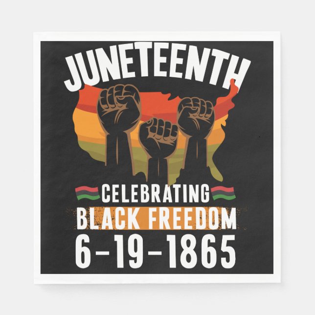 Juneteenth Celebrating Black Freedom 186 African Napkin (Front)