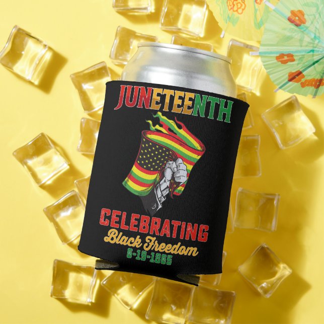 Juneteenth Celebrating Black Freedom 6 19 1865 Can Cooler (In Situ Summer)