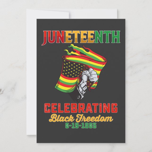 Juneteenth Celebrating Black Freedom 6 19 1865 Invitation (Front)