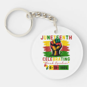 Juneteenth Celebrating Black Freedom Black History Keychain