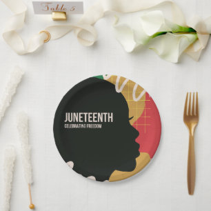 Juneteenth Celebrating Freedom Party Paper Plate