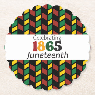 Juneteenth Celebrating Since 1865 Black History  Paper Coaster