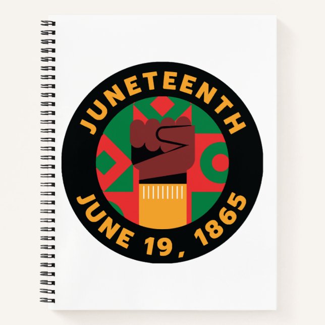 Juneteenth Celebration  Commemorating Freedom and  Notebook (Front)