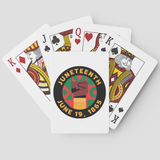Juneteenth Celebration  Commemorating Freedom and  Playing Cards (Back)