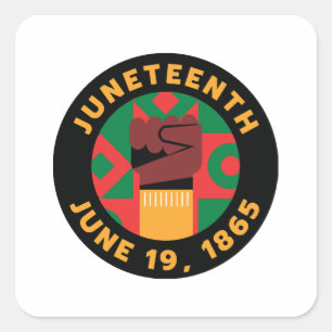 Juneteenth Celebration  Commemorating Freedom and  Square Sticker