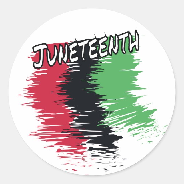 Juneteenth Classic Round Sticker (Front)