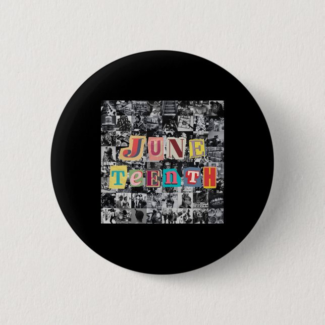 Juneteenth Collage  2 Inch Round Button (Front)