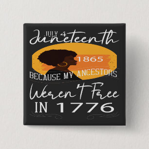 Juneteenth Day 1865 2 Inch Square Button