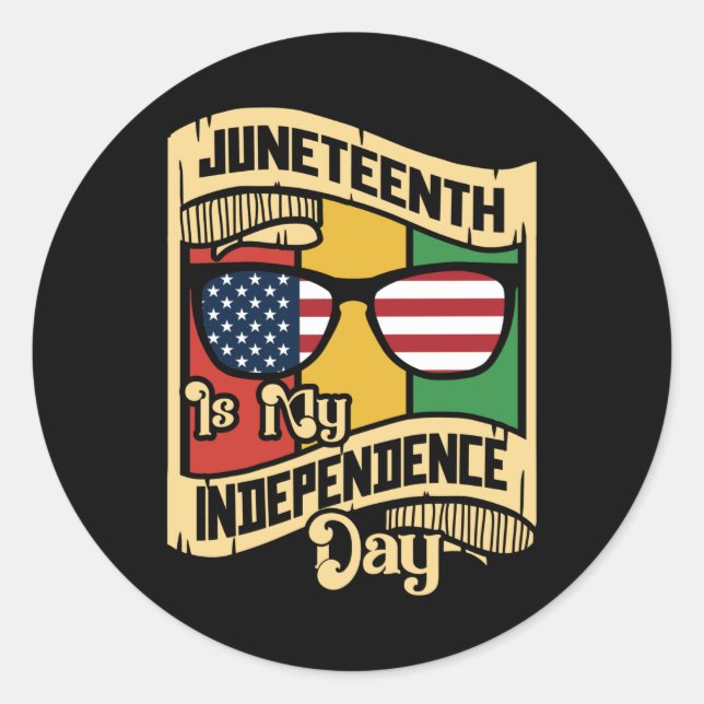 Juneteenth Day Classic Round Sticker (Front)