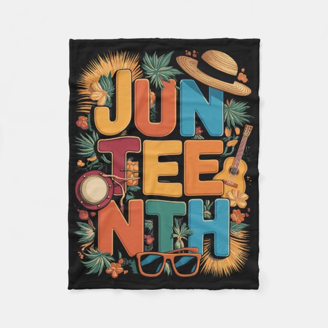 Juneteenth Definition History Design _2  Fleece Blanket (Front)