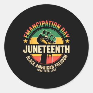 Juneteenth emancipation day black american freedom classic round sticker