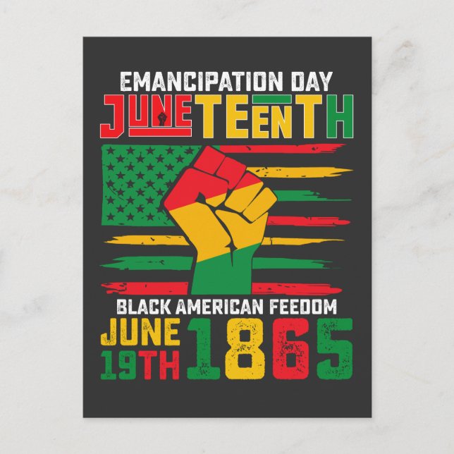 Juneteenth Emancipation Day Black American Freedom Invitation Postcard (Front)