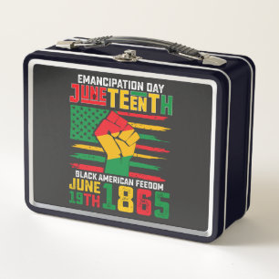 Juneteenth Emancipation Day Black American Freedom Metal Lunch Box