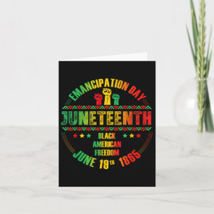 Juneteenth Emancipation Day Black June 19th 1865 M Card