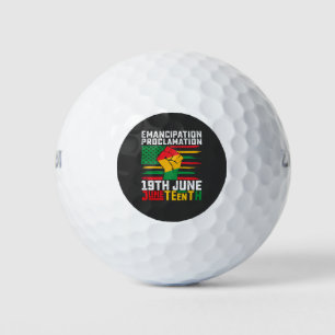 Juneteenth Emancipation Proclamation Black Freedom Golf Balls