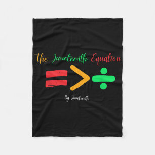 Juneteenth Equality Is Greater Than Division Afro Fleece Blanket