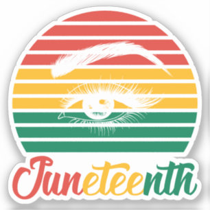 Juneteenth Eyes And Eyebrows Red Black Green