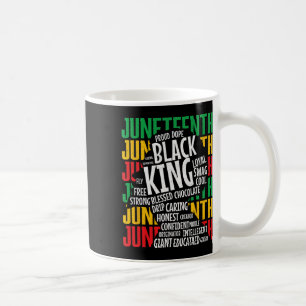 Juneteenth Fathers Day Proud Black King Afro Afric Coffee Mug
