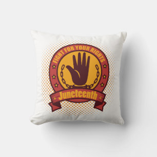 Juneteenth fight for your rights throw pillow