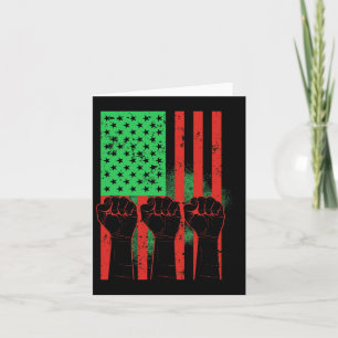 Juneteenth Fists Black African American Flag Pride Card