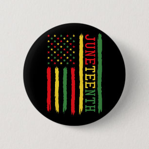 Juneteenth Flag Black Freedom 1865 1 2 Inch Round Button
