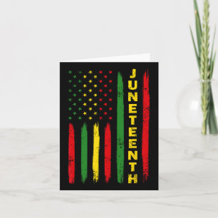 Juneteenth Flag Black Freedom 1865  Card