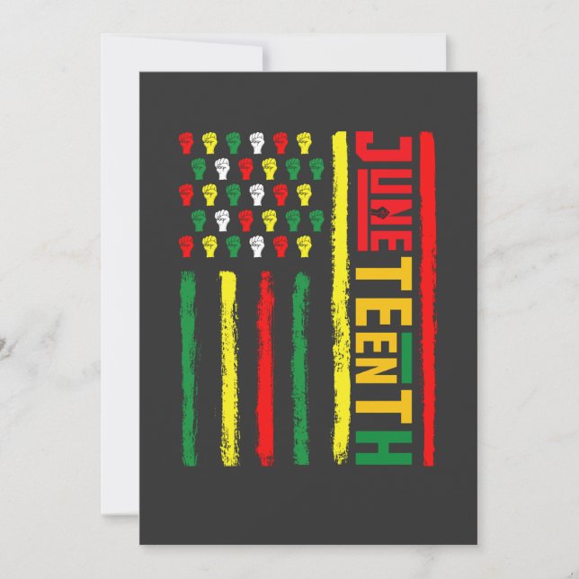 Juneteenth Flag Celebrating Black Freedom 1865 Invitation (Front)