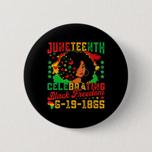 Juneteenth Flag Celebrating Black Freedom Juneteen 2 Inch Round Button