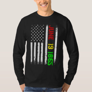 Juneteenth Flag June 19 1865 Black history Junetee T-Shirt